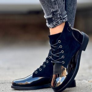 Extra wygodne botki DARLEN BLACK GLOSS