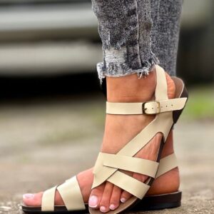 Extra wygodne i lekkie sandałki KAZADII DOROTHY BEIGE skóra naturalna