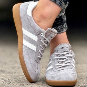Lekkie jak piórko trampki ANGLET GREY skóra naturalna