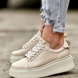 Lekkie jak piórko trampki KAZADII MALIA BEIGE skóra naturalna - obrazek 7