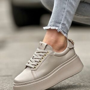 Lekkie jak piórko trampki KAZADII MALIA TAUPE skóra naturalna