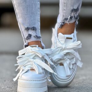 Lekkie jak piórko trampki KAZADII MALIBU WHITE skóra naturalna - obrazek 5