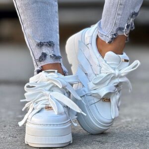 Lekkie jak piórko trampki KAZADII MALIBU WHITE skóra naturalna - obrazek 6