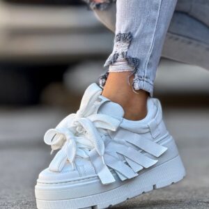 Lekkie jak piórko trampki KAZADII MALIBU WHITE skóra naturalna - obrazek 7