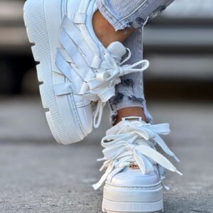 Lekkie jak piórko trampki KAZADII MALIBU WHITE skóra naturalna - obrazek 8
