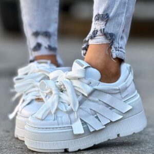 Lekkie jak piórko trampki KAZADII MALIBU WHITE skóra naturalna - obrazek 2