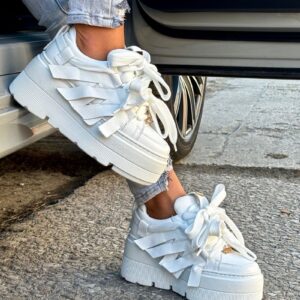 Lekkie jak piórko trampki KAZADII MALIBU WHITE skóra naturalna