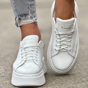 Lekkie jak piórko trampki ONFIRE WHITE BEIGE skóra naturalna
