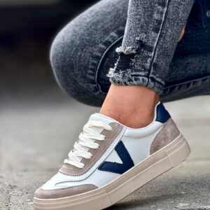 Lekkie wygodne trampki ASTELLA WHITE MULTI skóra naturalna