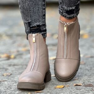 Ultralekkie botki ARTEMIA taupe grain polska produkcja - obrazek 4