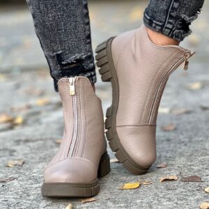 Ultralekkie botki ARTEMIA taupe grain polska produkcja - obrazek 7