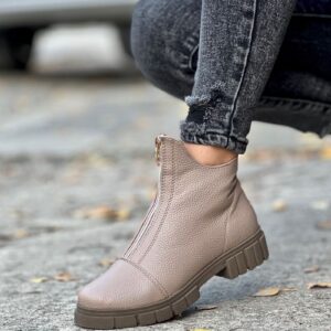 Ultralekkie botki ARTEMIA taupe grain polska produkcja - obrazek 5