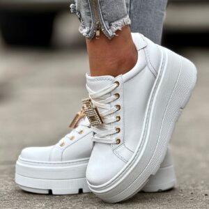 Ultralekkie trampki KAZADII CONERO WHITE skóra naturalna