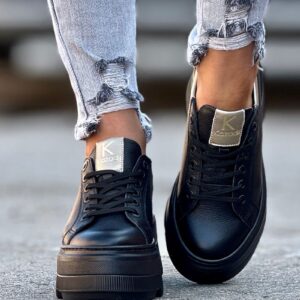 Ultralekkie trampki KAZADII PALERMO BLACK skóra naturalna