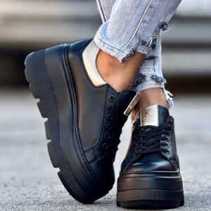 Ultralekkie trampki KAZADII PALERMO BLACK skóra naturalna