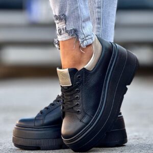 Ultralekkie trampki KAZADII PALERMO BLACK skóra naturalna
