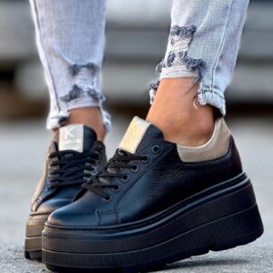 Ultralekkie trampki KAZADII PALERMO BLACK skóra naturalna