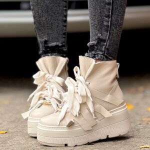 Lekkie BOTKI Kazadii BROMLEY BEIGE skóra naturalna
