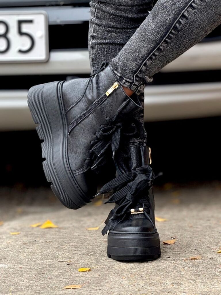 Lekkie BOTKI Kazadii BROMLEY BLACK skóra naturalna - obrazek 5