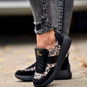 Lekkie sportowe  buty KAZADII DESIREE BLACK PANTHER skóra naturalna - obrazek 6
