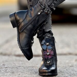 Stylowe workery KAZADII LEAN BLACK skóra naturalna