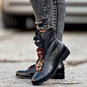 Stylowe workery KAZADII LEAN BLACK skóra naturalna