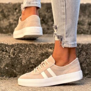Mega wygodne trampki CANAIMA BEIGE skóra naturalna
