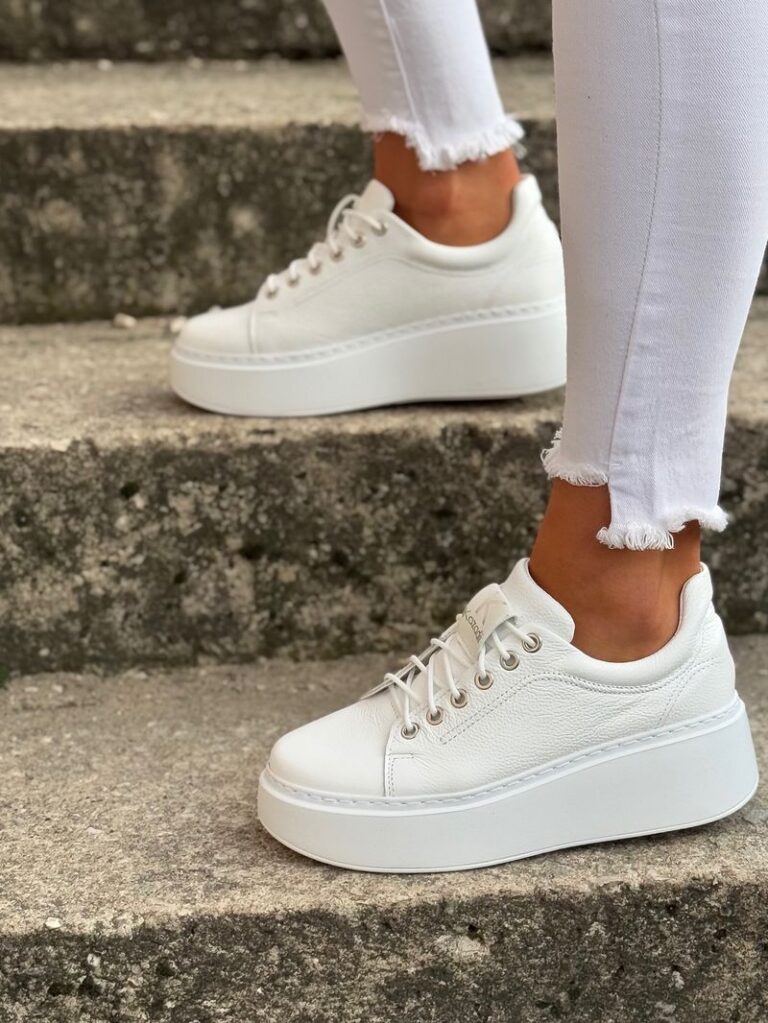 Ultralekkie trampki KAZADII LUIZIANO WHITE skóra naturalna - obrazek 7