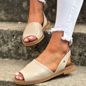 Lekkie sandały KAZADII SELENE BEIGE skóra naturalna polska produkcja