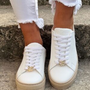 Lekkie trampki KAZADII MAYBELLA WHITE skóra naturalna