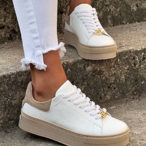 Lekkie trampki KAZADII MAYBELLA WHITE skóra naturalna