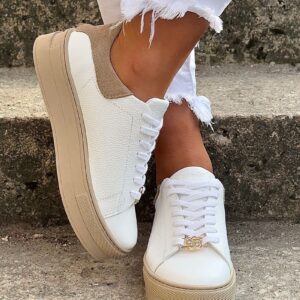 Lekkie trampki KAZADII MAYBELLA WHITE skóra naturalna