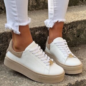 Lekkie trampki KAZADII MAYBELLA WHITE skóra naturalna