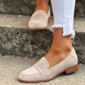 Wygodne ażurowe mokasyny TRESORIO BEIGE
