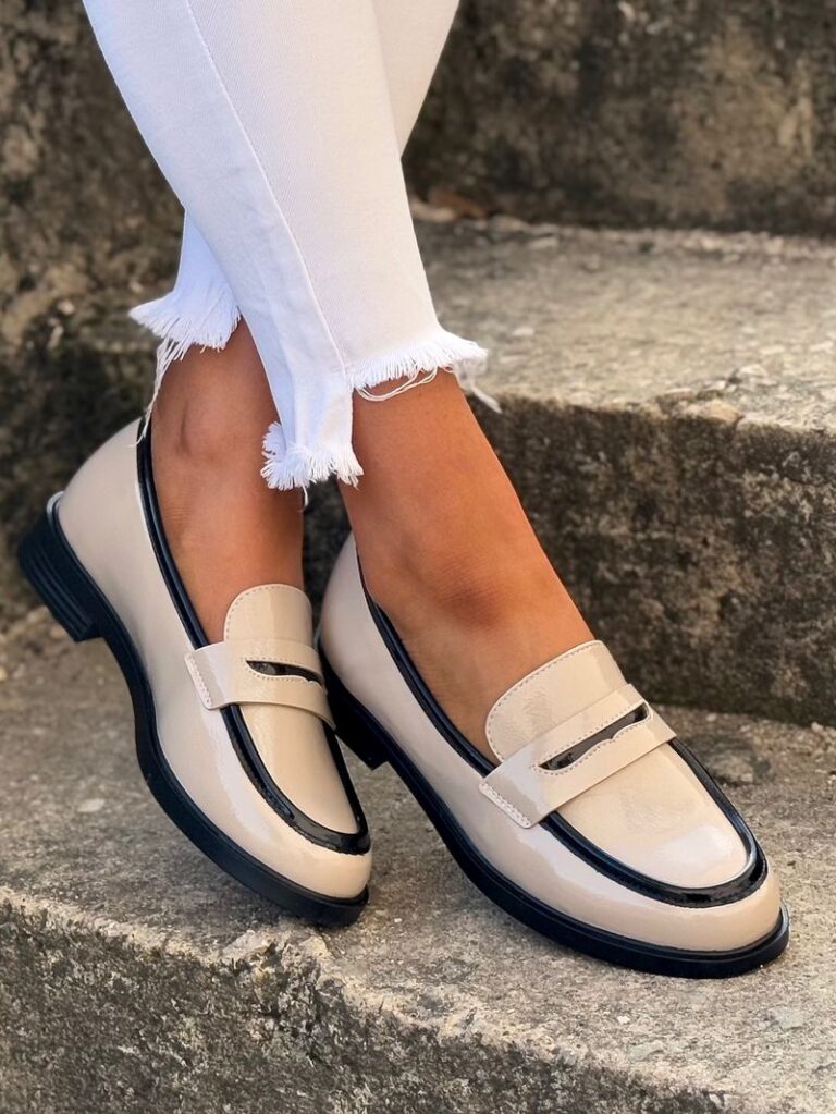 Wygodne mokasyny MAYA PURE BEIGE - obrazek 3