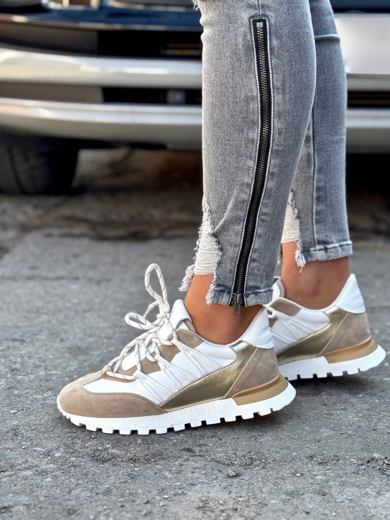 Lekkie sneakersy NEONADA BEIGE skóra naturalna - obrazek 8