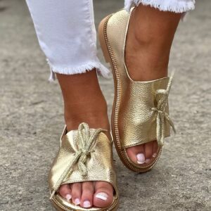 Wygodne sandałki KAZADII LETICIA COMFORT GOLD polska produkcja