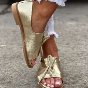 Wygodne sandałki KAZADII LETICIA COMFORT GOLD polska produkcja
