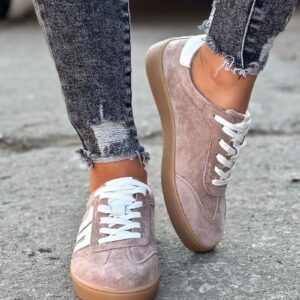 Lekkie wygodne trampki INFINITY BEIGE skóra naturalna