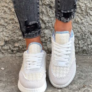 Sneakersy INSOMNIIA GREY BLUE skóra naturalna