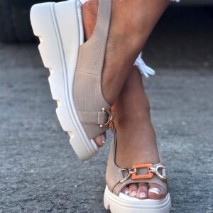 Lekkie jak piórko sandałki ROME BEIGE skóra naturalna - obrazek 8