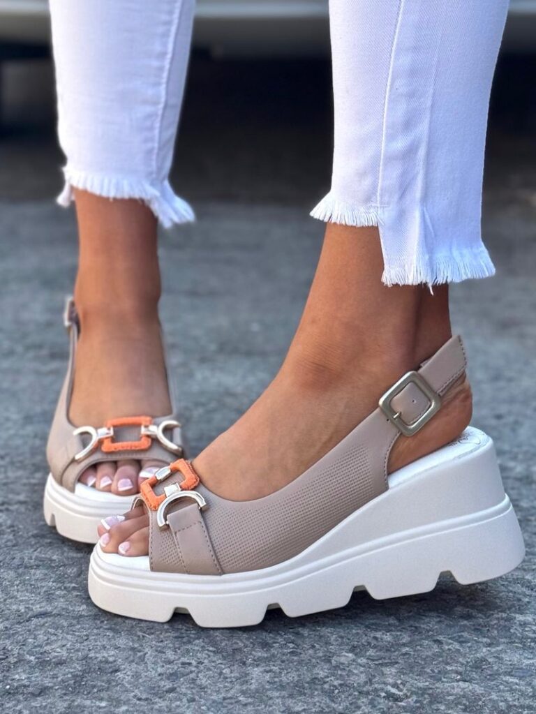 Lekkie jak piórko sandałki ROME BEIGE skóra naturalna - obrazek 3