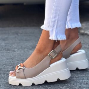 Lekkie jak piórko sandałki ROME BEIGE skóra naturalna - obrazek 4