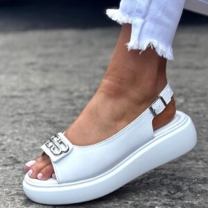 Lekkie sandałki VALENCIA WHITE skóra naturalna