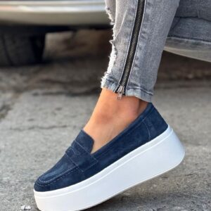 Lekkie trampki slip on MAREA GRANAT skóra naturalna - obrazek 6