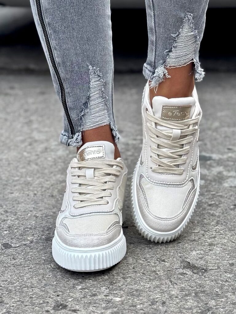 Mega lekkie trampki VENTO BEIGE - obrazek 6
