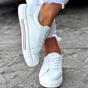 KOMFORTOWE trampki BAHIA WHITE skóra naturalna