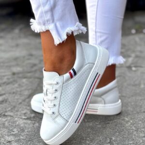 KOMFORTOWE trampki BAHIA WHITE skóra naturalna