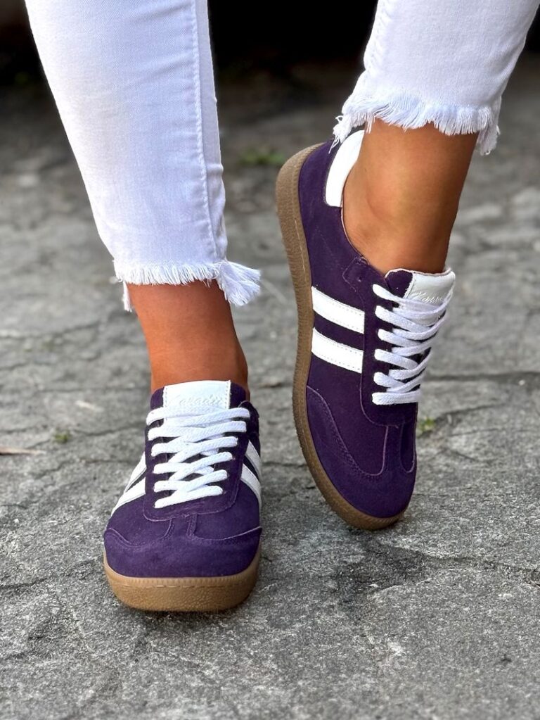 MEGA LEKKIE trampki IBIZA PURPLE skóra naturalna - obrazek 6