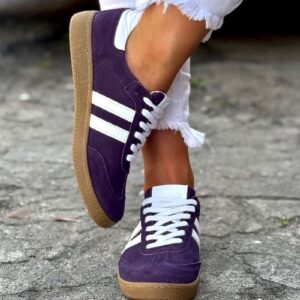 MEGA LEKKIE trampki IBIZA PURPLE skóra naturalna